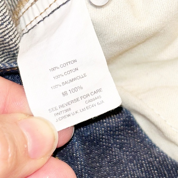 J.CREW Point Sur Denim Wide Leg Crop Raw Hem Dark Wash SZ: 27 - Picture 9 of 14